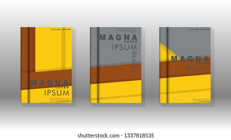 Cover book concept abstract geometric background with a combination of colors and shapes