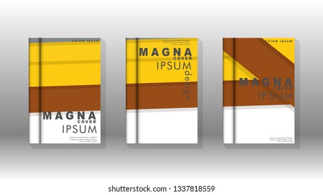 Cover book concept abstract geometric background with a combination of colors and shapes