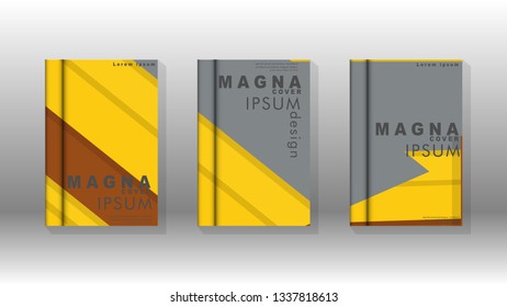 Cover book concept abstract geometric background with a combination of colors and shapes