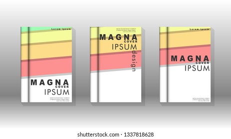 Cover book concept abstract geometric background with a combination of colors and shapes