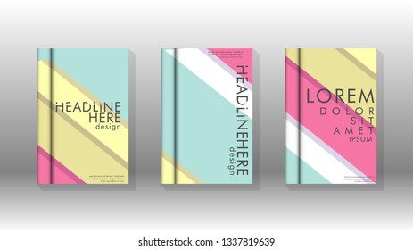 Cover book concept abstract geometric background with a combination of colors and shapes