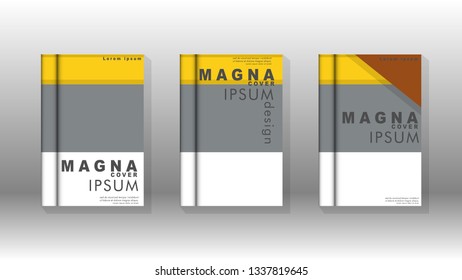 Cover book concept abstract geometric background with a combination of colors and shapes
