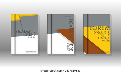 Cover book concept abstract geometric background with a combination of colors and shapes