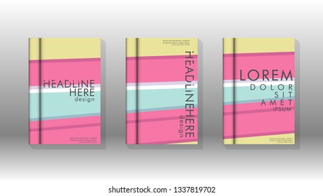 Cover book concept abstract geometric background with a combination of colors and shapes