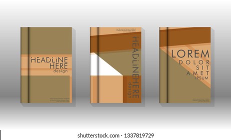 Cover book concept abstract geometric background with a combination of colors and shapes