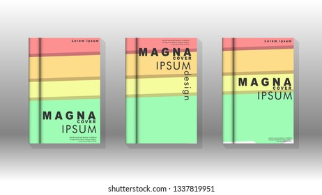 Cover book concept abstract geometric background with a combination of colors and shapes