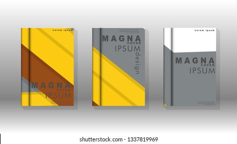 Cover book concept abstract geometric background with a combination of colors and shapes