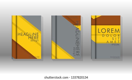 Cover book concept abstract geometric background with a combination of colors and shapes