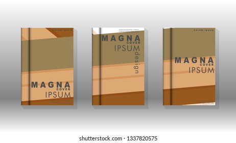 Cover book concept abstract geometric background with a combination of colors and shapes
