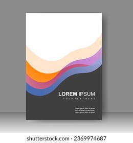 Cover book design in A4. for business. Brochure template, Annual report, Poster, magazine. Vector illustration