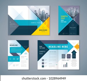 Cover Book Design Set, Abstract Blue Arrow Background vector Template Brochures, flyer, presentations, leaflet, magazine, invitation card, annual report, Advertising
