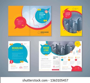 Cover Book Design Set, Colorful Speech Bubbles Background vector Template Brochures, flyer, presentations, leaflet, magazine, invitation card, annual report, social networks, talk bubbles