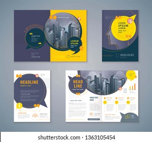 Cover Book Design Set, Speech Bubbles Background vector Template Brochures, flyer, presentations, leaflet, magazine, invitation card, annual report, social networks, talk bubbles