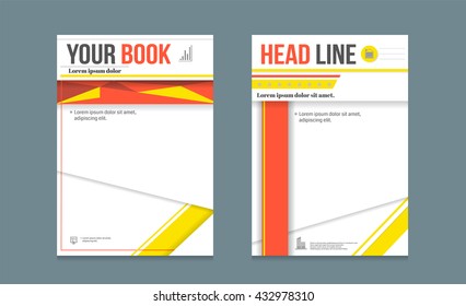 cover book design template vector,brochure flyer  background, layout  A4 paper size