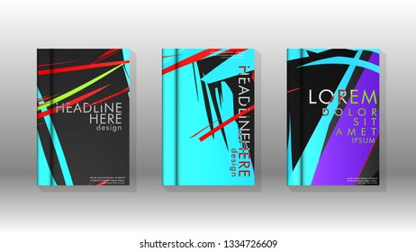 Cover book with a geometric design background. Valid for banners, placards, leaflets, poster designs, etc. Eps10 vector template
