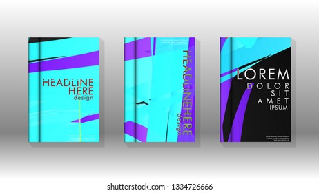 Cover book with a geometric design background. Valid for banners, placards, leaflets, poster designs, etc. Eps10 vector template