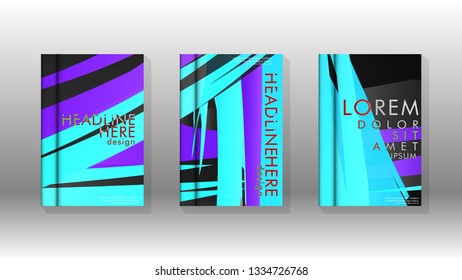 Cover book with a geometric design background. Valid for banners, placards, leaflets, poster designs, etc. Eps10 vector template