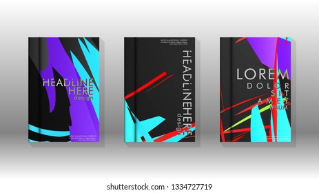 Cover book with a geometric design background. Valid for banners, placards, leaflets, poster designs, etc. Eps10 vector template