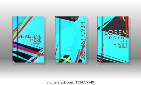 Cover book with a geometric design background. Valid for banners, placards, leaflets, poster designs, etc. Eps10 vector template