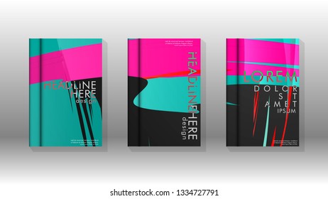 Cover book with a geometric design background. Valid for banners, placards, leaflets, poster designs, etc. Eps10 vector template