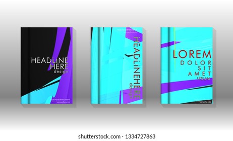 Cover book with a geometric design background. Valid for banners, placards, leaflets, poster designs, etc. Eps10 vector template