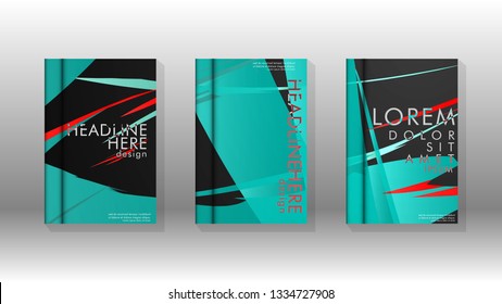 Cover book with a geometric design background. Valid for banners, placards, leaflets, poster designs, etc. Eps10 vector template