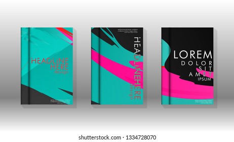 Cover book with a geometric design background. Valid for banners, placards, leaflets, poster designs, etc. Eps10 vector template