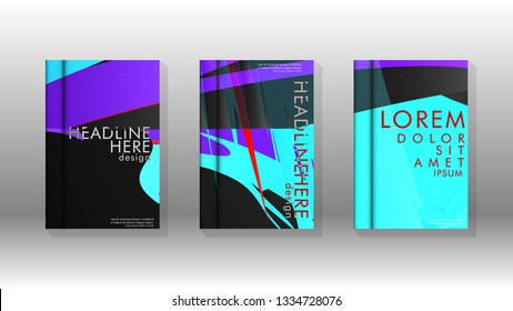 Cover book with a geometric design background. Valid for banners, placards, leaflets, poster designs, etc. Eps10 vector template