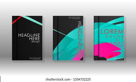 Cover book with a geometric design background. Valid for banners, placards, leaflets, poster designs, etc. Eps10 vector template