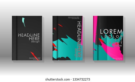 Cover book with a geometric design background. Valid for banners, placards, leaflets, poster designs, etc. Eps10 vector template