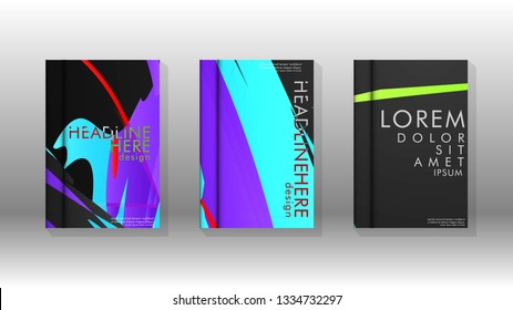 Cover book with a geometric design background. Valid for banners, placards, leaflets, poster designs, etc. Eps10 vector template