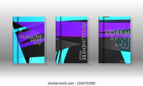 Cover book with a geometric design background. Valid for banners, placards, leaflets, poster designs, etc. Eps10 vector template