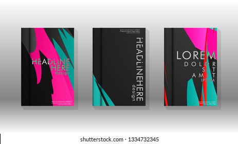 Cover book with a geometric design background. Valid for banners, placards, leaflets, poster designs, etc. Eps10 vector template