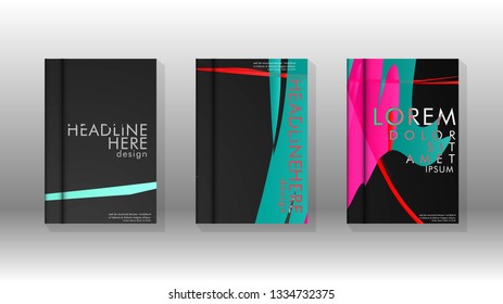 Cover book with a geometric design background. Valid for banners, placards, leaflets, poster designs, etc. Eps10 vector template