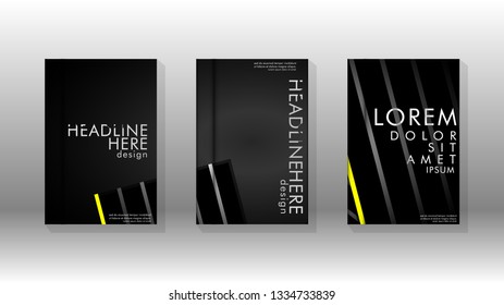 Cover book with a geometric design background. Valid for banners, placards, leaflets, poster designs, etc. Eps10 vector template