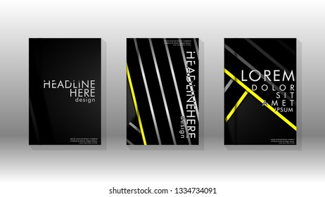 Cover book with a geometric design background. Valid for banners, placards, leaflets, poster designs, etc. Eps10 vector template