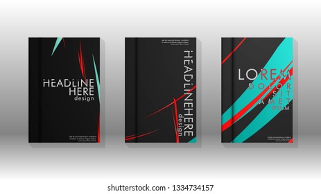 Cover book with a geometric design background. Valid for banners, placards, leaflets, poster designs, etc. Eps10 vector template
