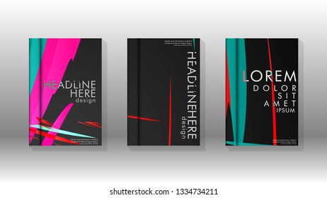 Cover book with a geometric design background. Valid for banners, placards, leaflets, poster designs, etc. Eps10 vector template