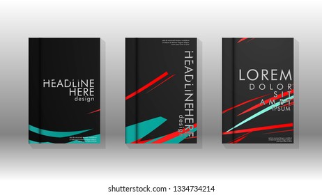 Cover book with a geometric design background. Valid for banners, placards, leaflets, poster designs, etc. Eps10 vector template