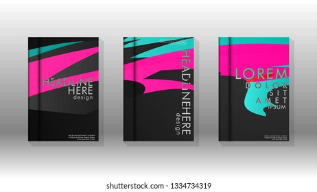 Cover book with a geometric design background. Valid for banners, placards, leaflets, poster designs, etc. Eps10 vector template