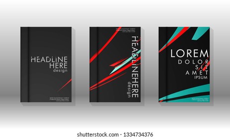 Cover book with a geometric design background. Valid for banners, placards, leaflets, poster designs, etc. Eps10 vector template