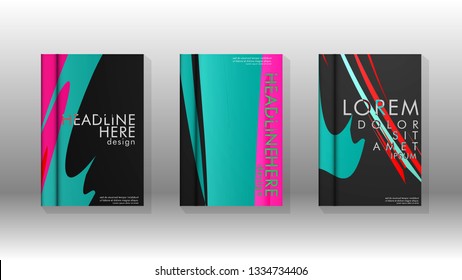 Cover book with a geometric design background. Valid for banners, placards, leaflets, poster designs, etc. Eps10 vector template
