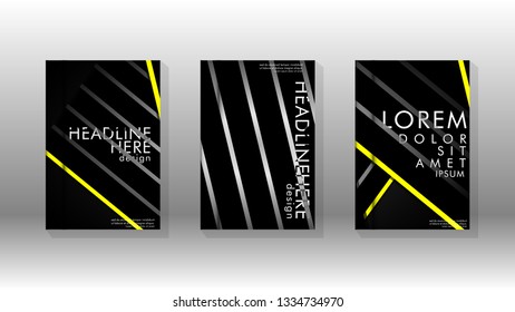 Cover book with a geometric design background. Valid for banners, placards, leaflets, poster designs, etc. Eps10 vector template