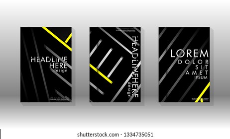 Cover book with a geometric design background. Valid for banners, placards, leaflets, poster designs, etc. Eps10 vector template