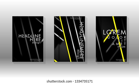 Cover book with a geometric design background. Valid for banners, placards, leaflets, poster designs, etc. Eps10 vector template