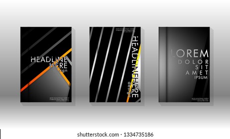 Cover book with a geometric design background. Valid for banners, placards, leaflets, poster designs, etc. Eps10 vector template