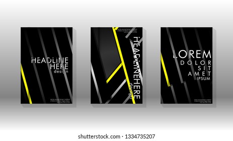 Cover book with a geometric design background. Valid for banners, placards, leaflets, poster designs, etc. Eps10 vector template