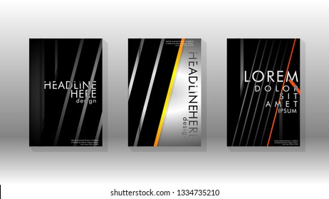 Cover book with a geometric design background. Valid for banners, placards, leaflets, poster designs, etc. Eps10 vector template