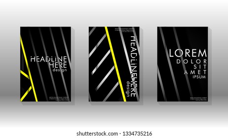 Cover book with a geometric design background. Valid for banners, placards, leaflets, poster designs, etc. Eps10 vector template
