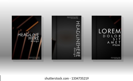 Cover book with a geometric design background. Valid for banners, placards, leaflets, poster designs, etc. Eps10 vector template
